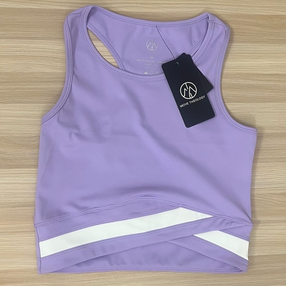 Move Theology Tops - Move Theology Cropped Color Block Tank Top Size Medium NWT